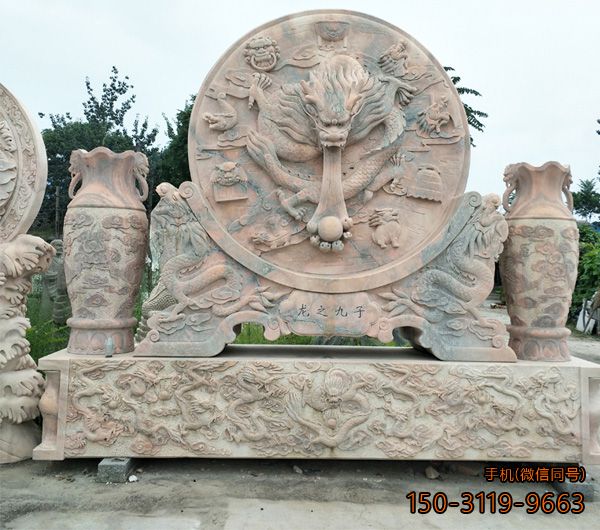 浮雕龍頭景觀_公園廣場景觀擺件