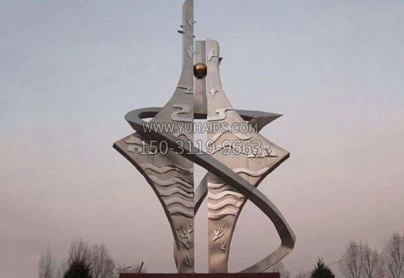不銹鋼廣場文明開放雕塑 不銹鋼廣場文明開放雕塑