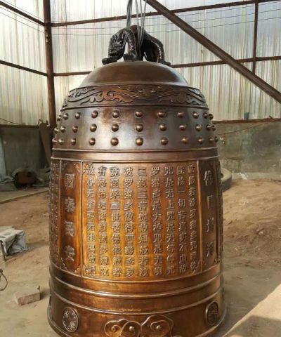 景區(qū)園林?jǐn)[放古代銅鐘雕塑