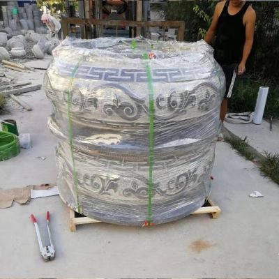 景區(qū)園林擺放柱頂石老石墩柱基石柱礎(chǔ)石鼓石門墩裝飾擺件