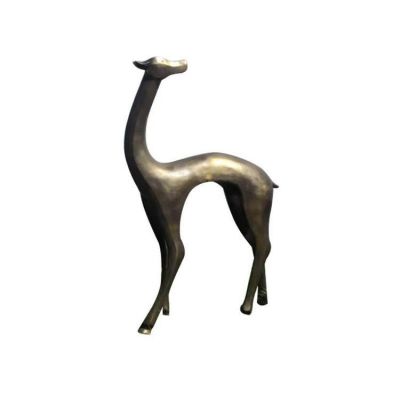 抽象仿銅鹿，玻璃鋼材質噴漆