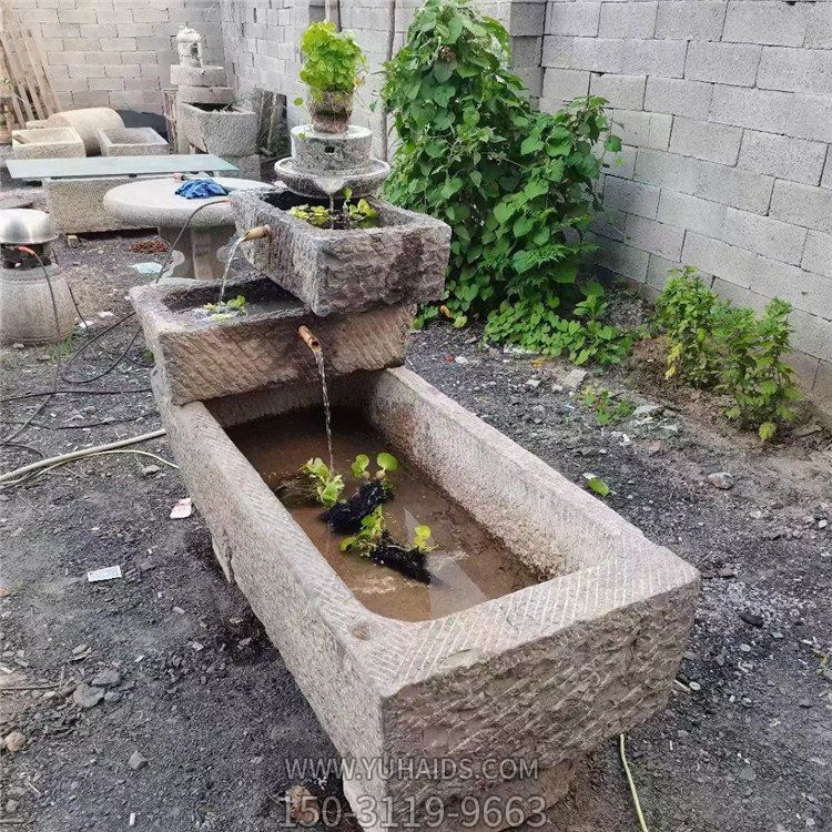 石槽流水，別墅庭院小景雕塑