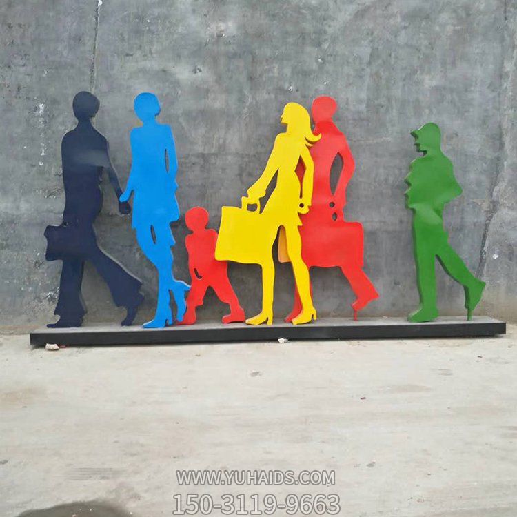 商場購物街步行街人物玻璃鋼雕塑  公園裝飾擺件