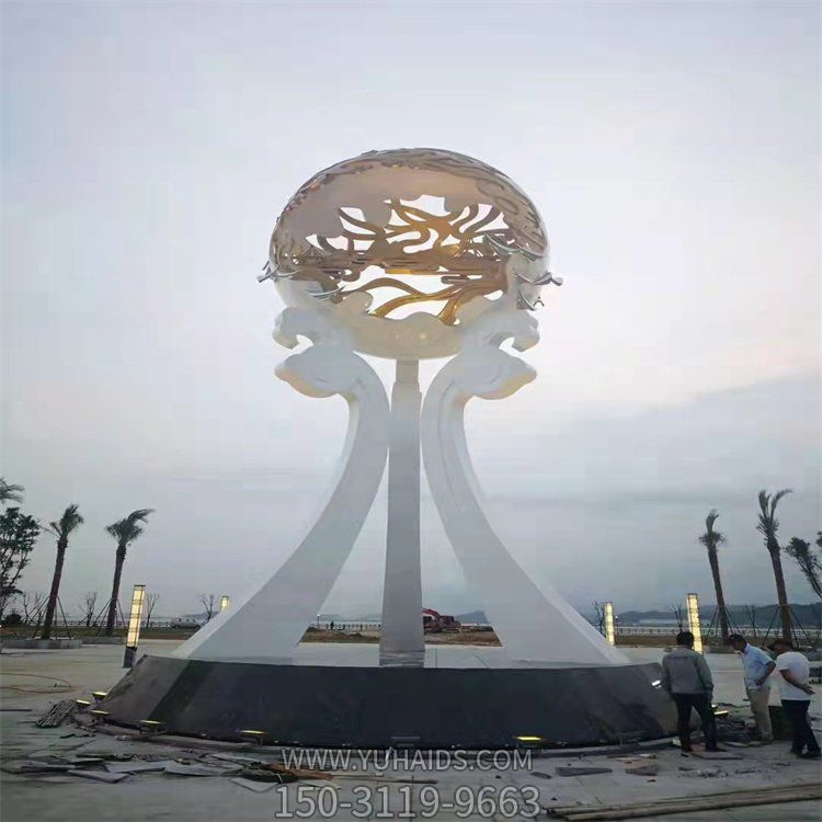 戶(hù)外廣場(chǎng)大型不銹鋼藝術(shù)園林景觀標(biāo)志雕塑