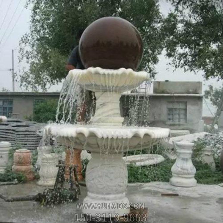 大理石花崗巖優質天然石材雕刻庭院二層流水噴泉雕塑