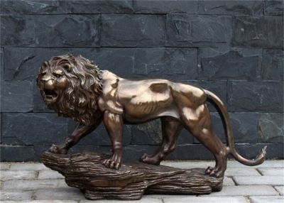 庭院門口大型銅雕獅子擺件