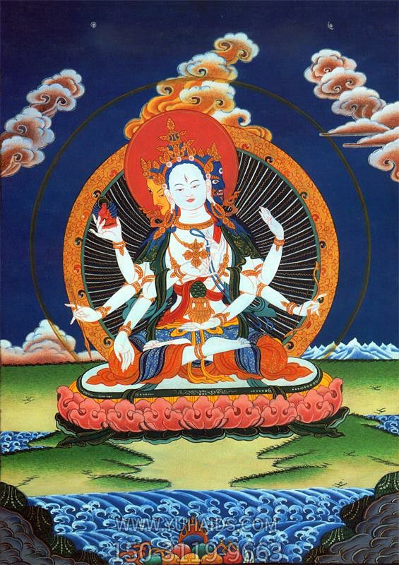 寺院景區(qū)尊勝畫(huà)像佛母雕塑