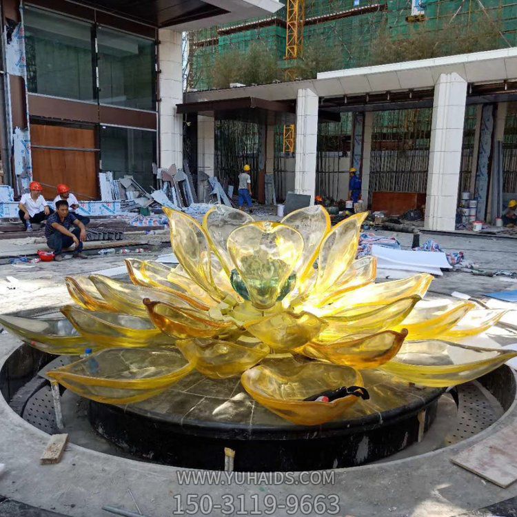 廣場大型不銹鋼創意蓮花景觀擺件雕塑