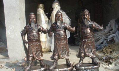 不銹鋼仿銅家居鎮宅關公雕塑