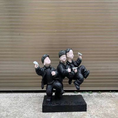 玻璃鋼卡通戶(hù)外兒童景觀擺件