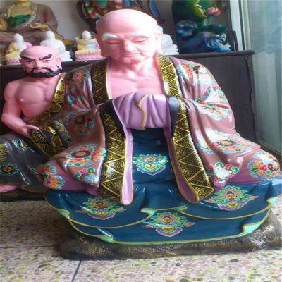 玻璃鋼彩繪寺廟供奉神佛菩薩十八羅漢雕塑