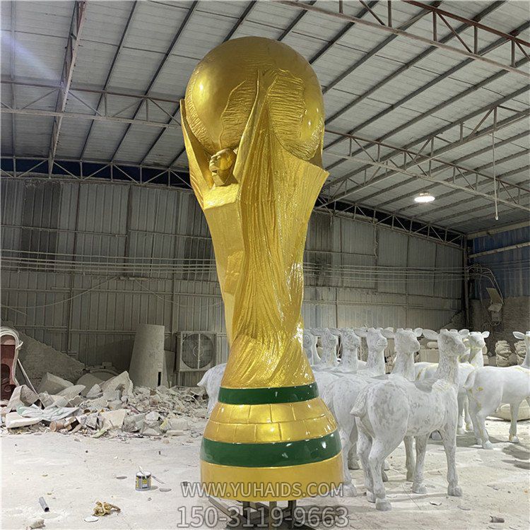 大型創(chuàng)意不銹鋼噴漆創(chuàng)意獎杯雕塑