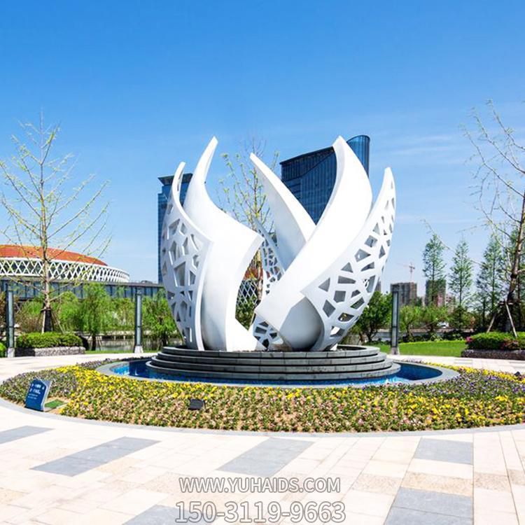廣場大型不銹鋼彩繪創意景觀擺件雕塑