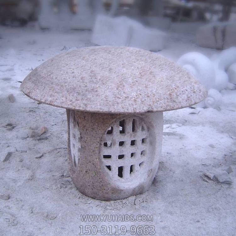 庭院創意大理石石雕石燈擺件雕塑