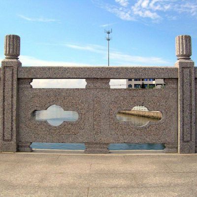 花崗巖石雕欄桿欄板，路政橋梁石雕護欄