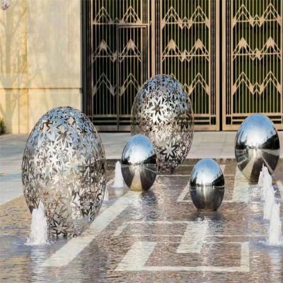 不銹鋼球體，樓空球，水景裝飾擺件