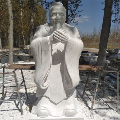 景區(qū)戶(hù)外擺放漢白玉 雕刻思想家教育家孔子雕像