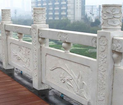 小區荷花池塘大理石防護欄桿