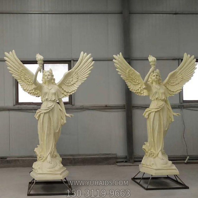 砂巖圓雕歐式天使人物雕像小區別墅裝飾品雕塑