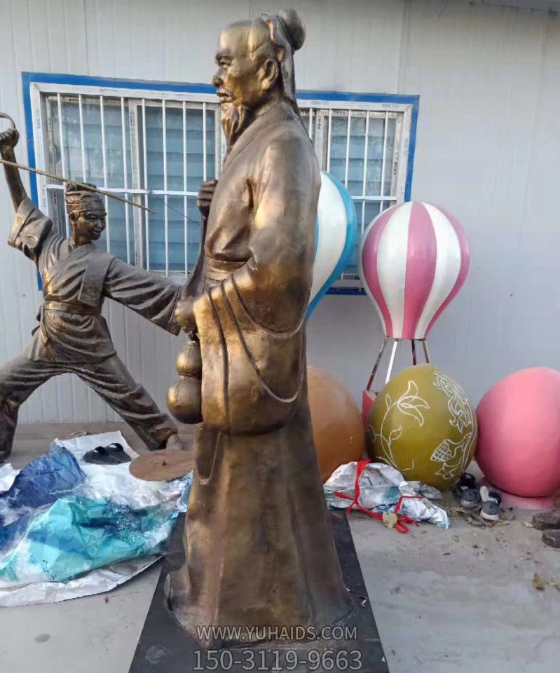 戶外古代人物名醫銅雕華佗雕塑 戶外古代人物名醫銅雕華佗雕塑