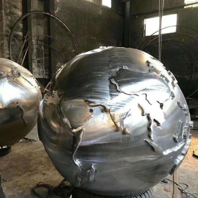 不銹鋼戶外大型創意地球儀雕塑