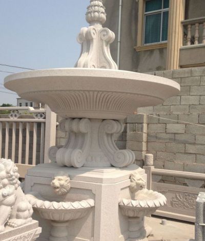 法院戶(hù)外景觀漢白玉噴泉石雕