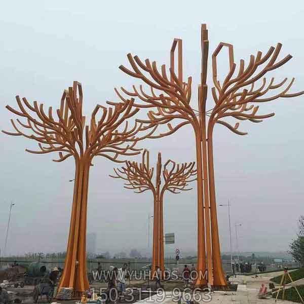 戶外廣場不銹鋼創意景觀樹雕塑