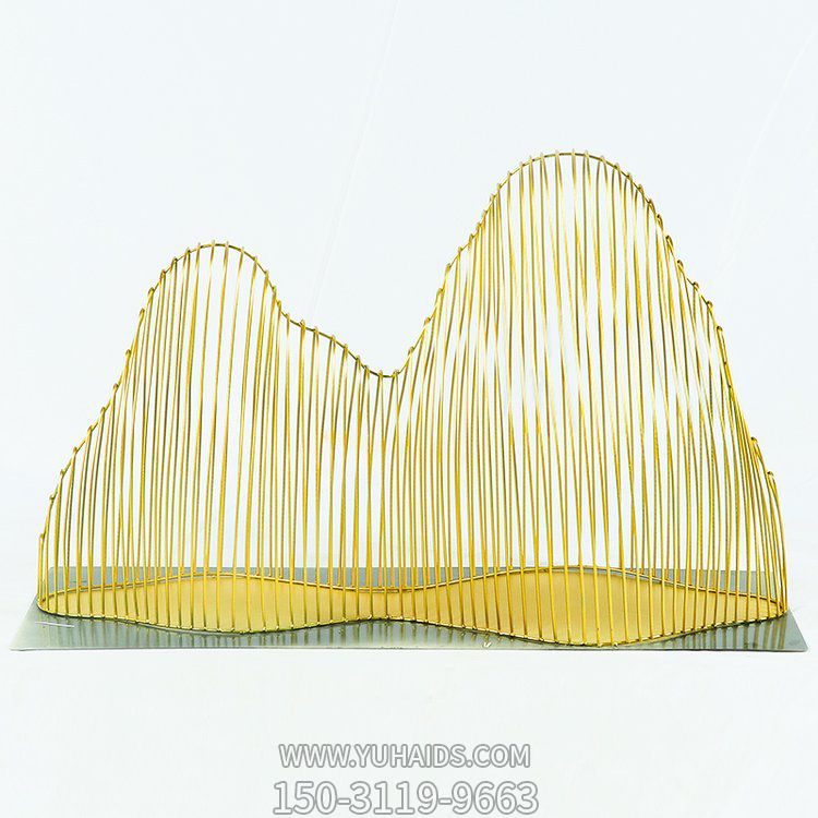 小區酒店水池噴泉裝飾不銹鋼條形假山景觀擺件雕塑