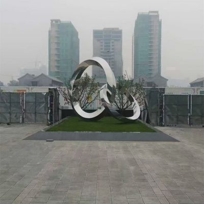 戶外廣場(chǎng)大型創(chuàng)意圓環(huán)擺件