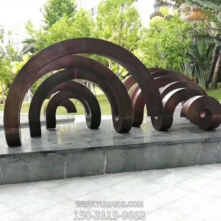 不銹鋼抽象圓環藝術造型雕塑公園小區景觀小品