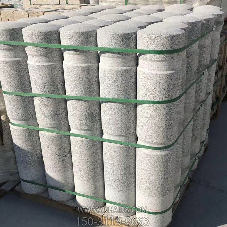 花崗巖擋車路障石柱廣場攔車圓石柱子雕塑