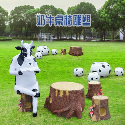 玻璃鋼抽象桌椅雕塑是怎么制作出來的？