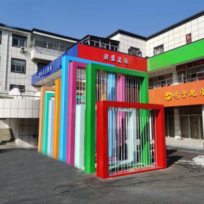 大型不銹鋼雕塑體育廣場發光彩繪金屬雕塑