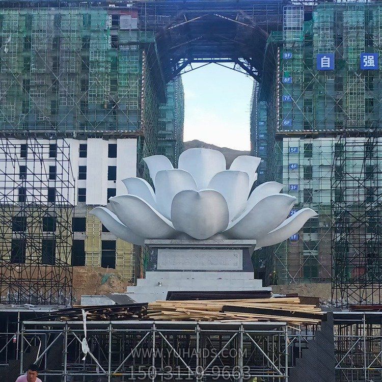 大型不銹鋼蓮花，景觀花朵雕塑