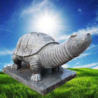 石雕烏龜青石大理石做舊龍龜鎮宅裝飾品