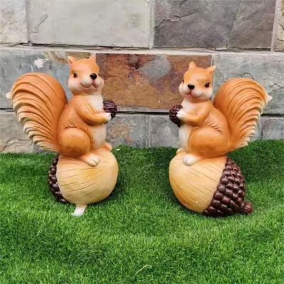 玻璃鋼仿真動物景觀松鼠擺件