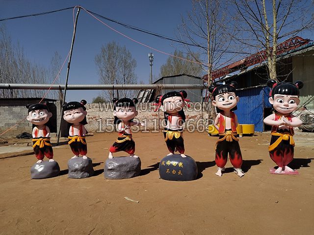 玻璃鋼哪吒系列雕塑