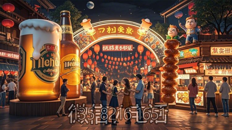 啤酒烤串發光門頭雕塑