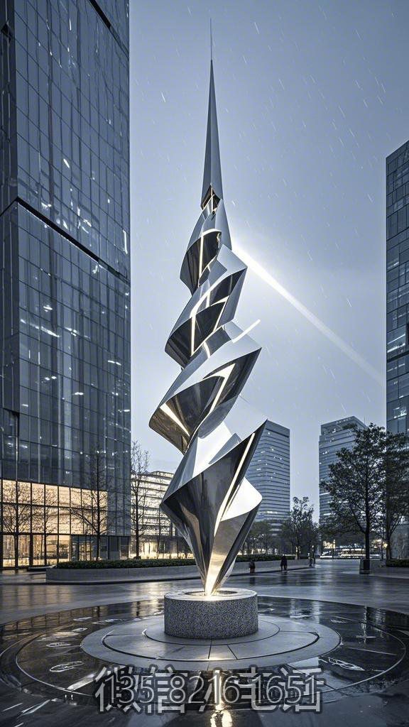 城市廣場不銹鋼避雷針雕塑