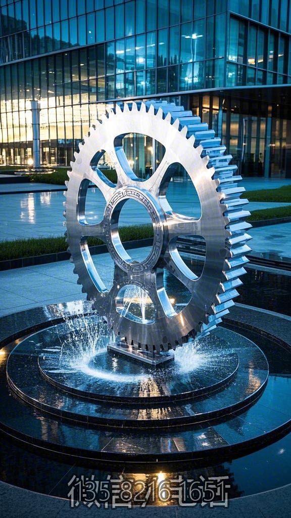 不銹鋼大型齒輪景觀雕塑