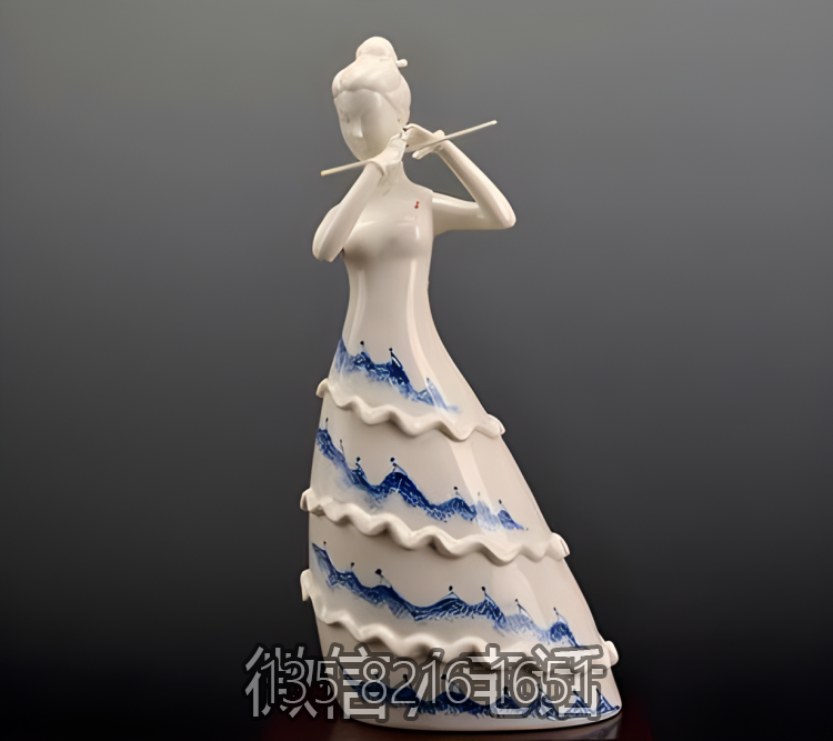 玻璃鋼創意裝飾美陳擺件吹笛子的抽象人物雕塑