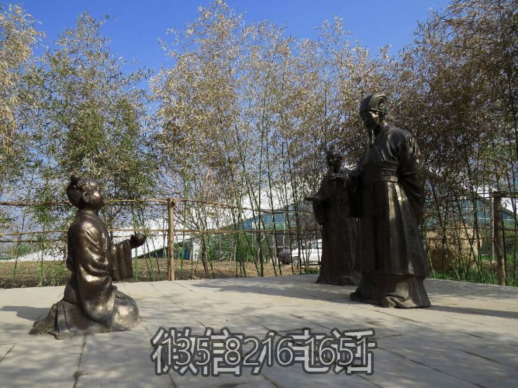 懷橘遺親二十四孝鑄銅情景人物雕塑