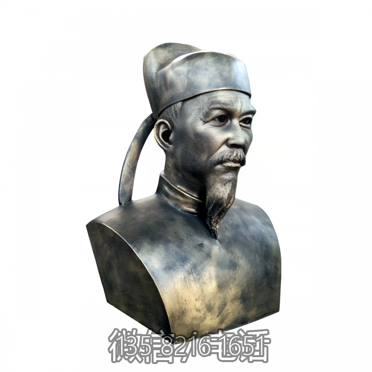 玻璃鋼仿銅半身像名人偉人景觀活字印刷術(shù)發(fā)明者畢昇雕塑