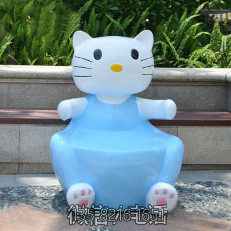 玻璃鋼貓咪造型座椅