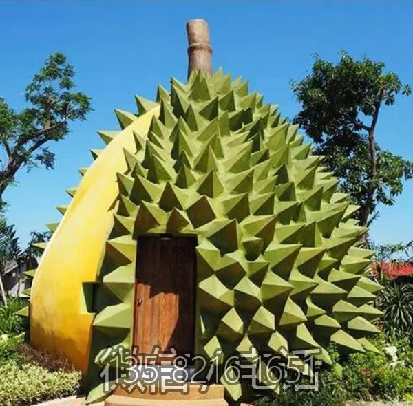 玻璃鋼仿真榴蓮造型屋子