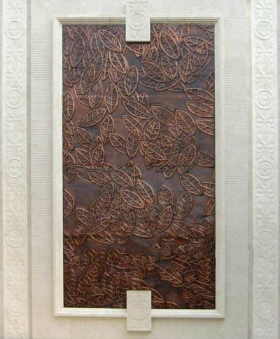 樹葉造型浮雕壁畫