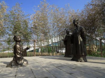 懷橘遺親二十四孝鑄銅情景人物雕塑