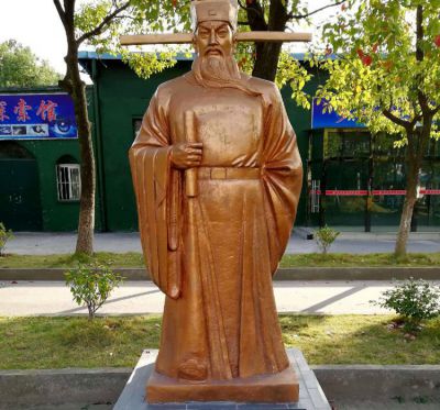 園林景觀玻璃鋼仿銅歷史名人包拯雕塑