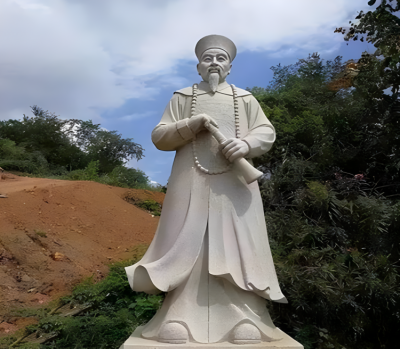 景區園林漢白玉大理石曾國藩石雕塑像