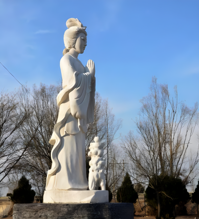 園林景觀漢白玉中國四大美女貂蟬雕塑